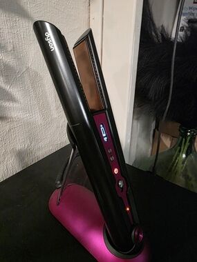 Dyson Hair Straightener in Black and Magenta